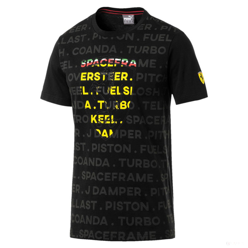 T-shirt col rond Scuderia Ferrari, noir - FansBRANDS®
