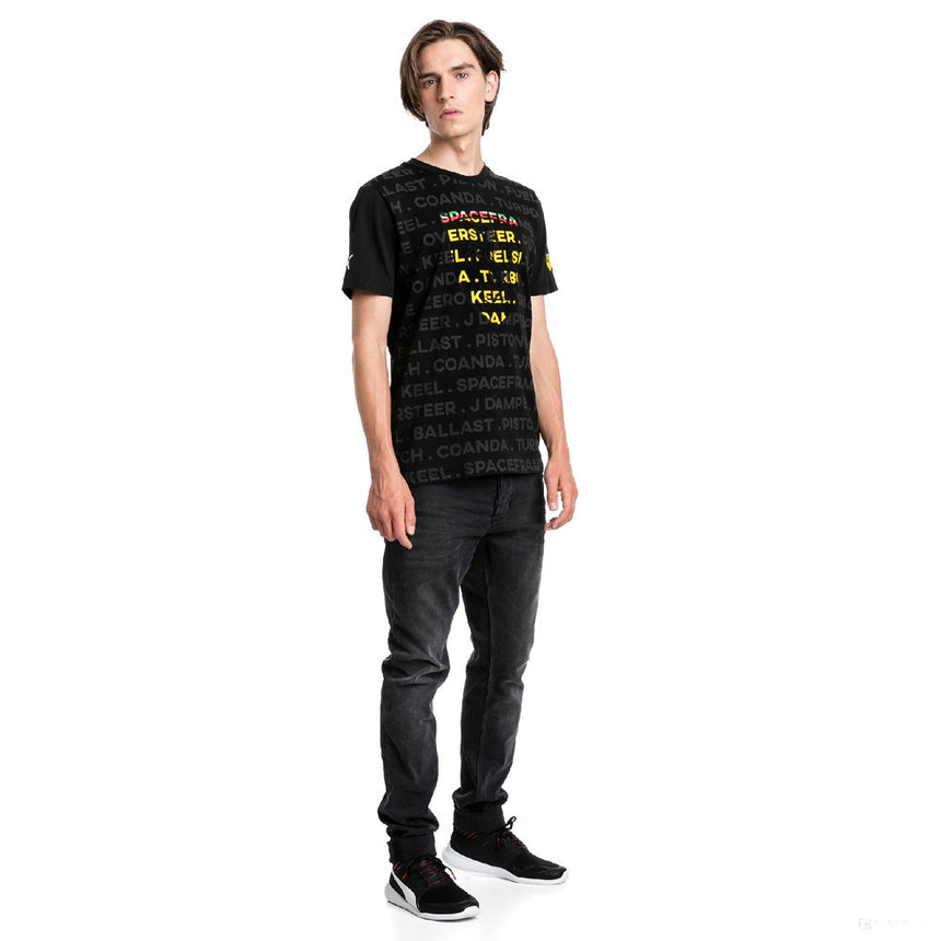 T-shirt col rond Scuderia Ferrari, noir - FansBRANDS®