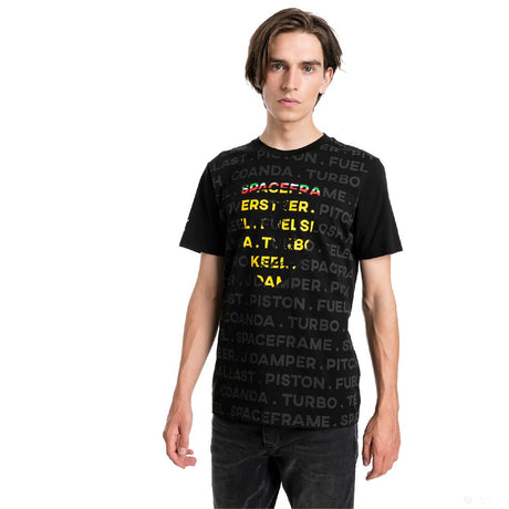 T-shirt col rond Scuderia Ferrari, noir - FansBRANDS®