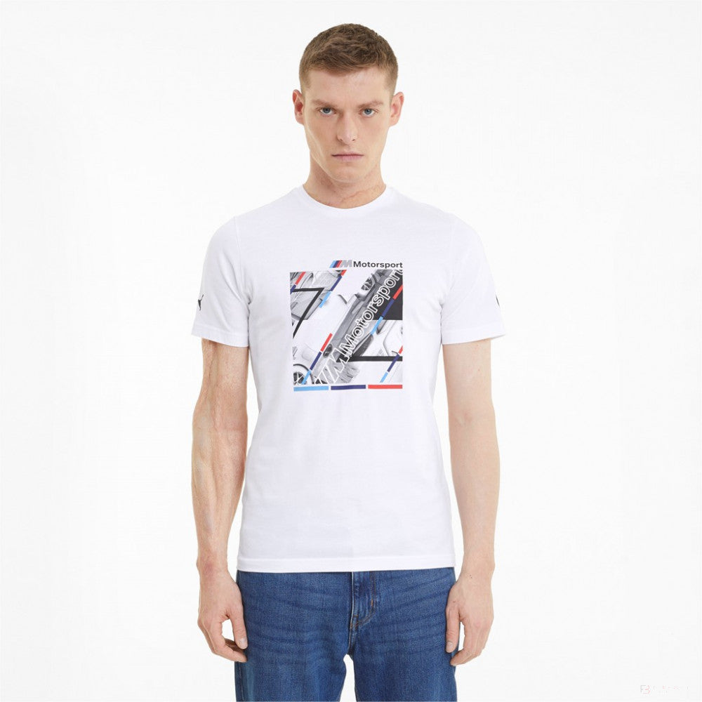2021, blanch, Puma BMW MMS graphique T-shirt