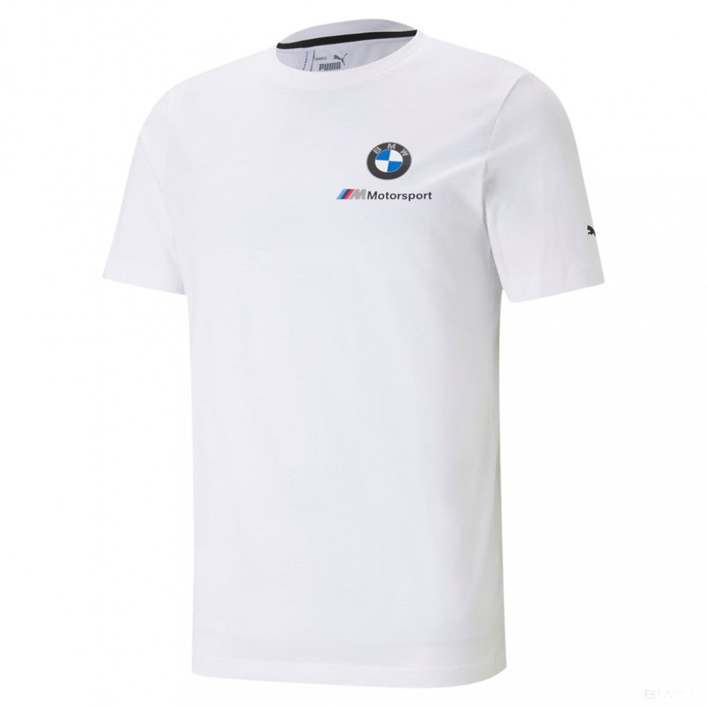 2021, blanch, Puma BMW MMS ESS Small Logo T-shirt