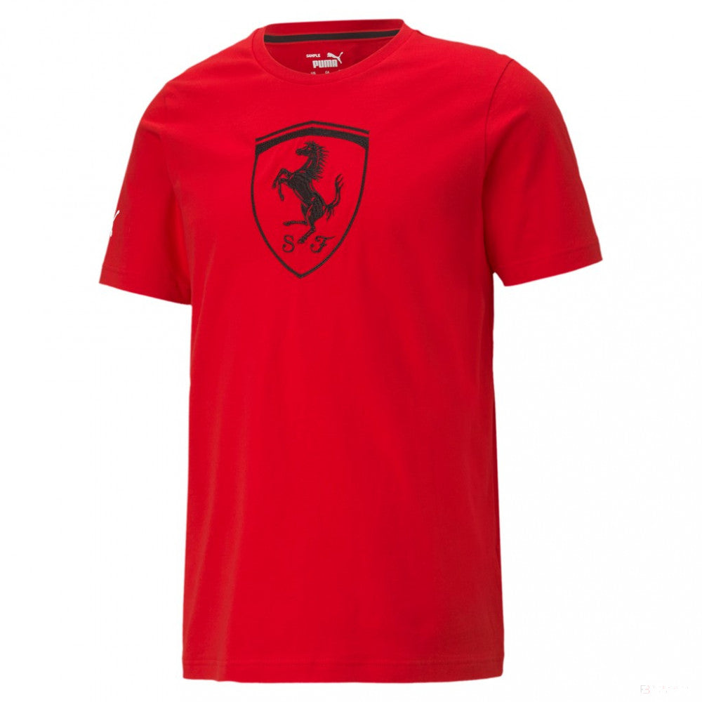 2021, Rouge, Puma Ferrari Race Big Shield+ T-shirt