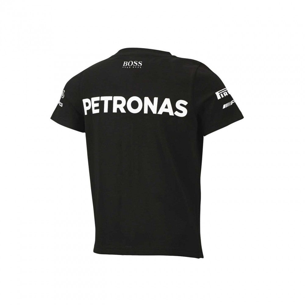 T-shirt col rond Mercedes AMG Petronas, noir - FansBRANDS®