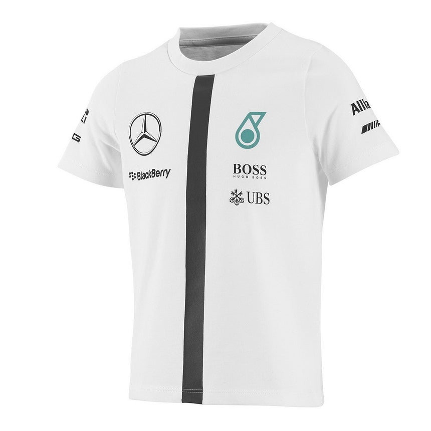 T-shirt col rond Mercedes AMG Petronas, blanc - FansBRANDS®