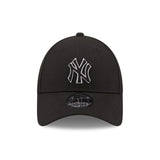 Casquette des Yankees de New York, New Era, 9FORTY, contour pop, noir
