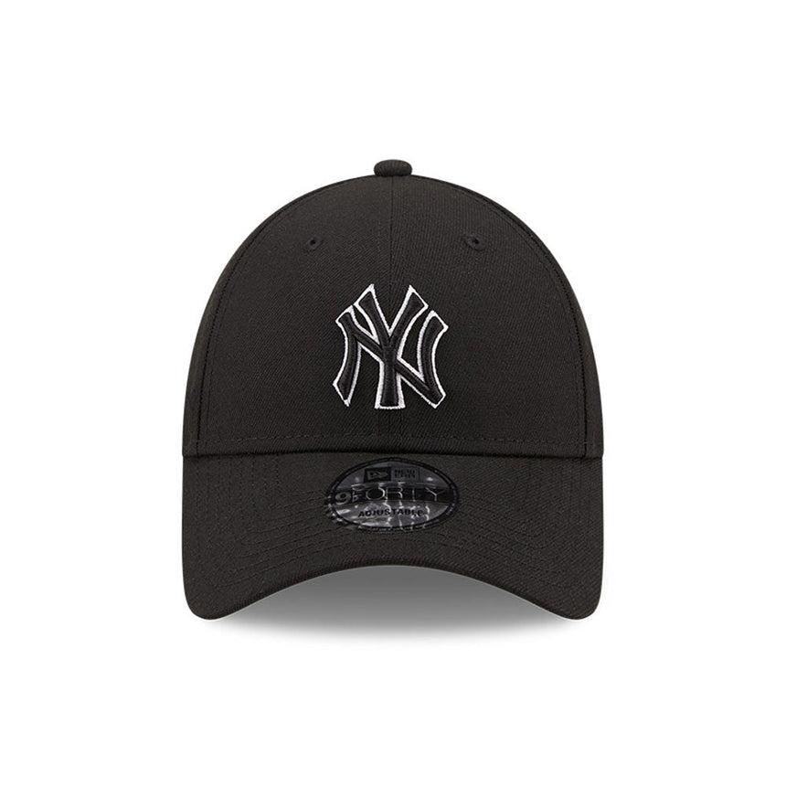 Casquette des Yankees de New York, New Era, 9FORTY, contour pop, noir