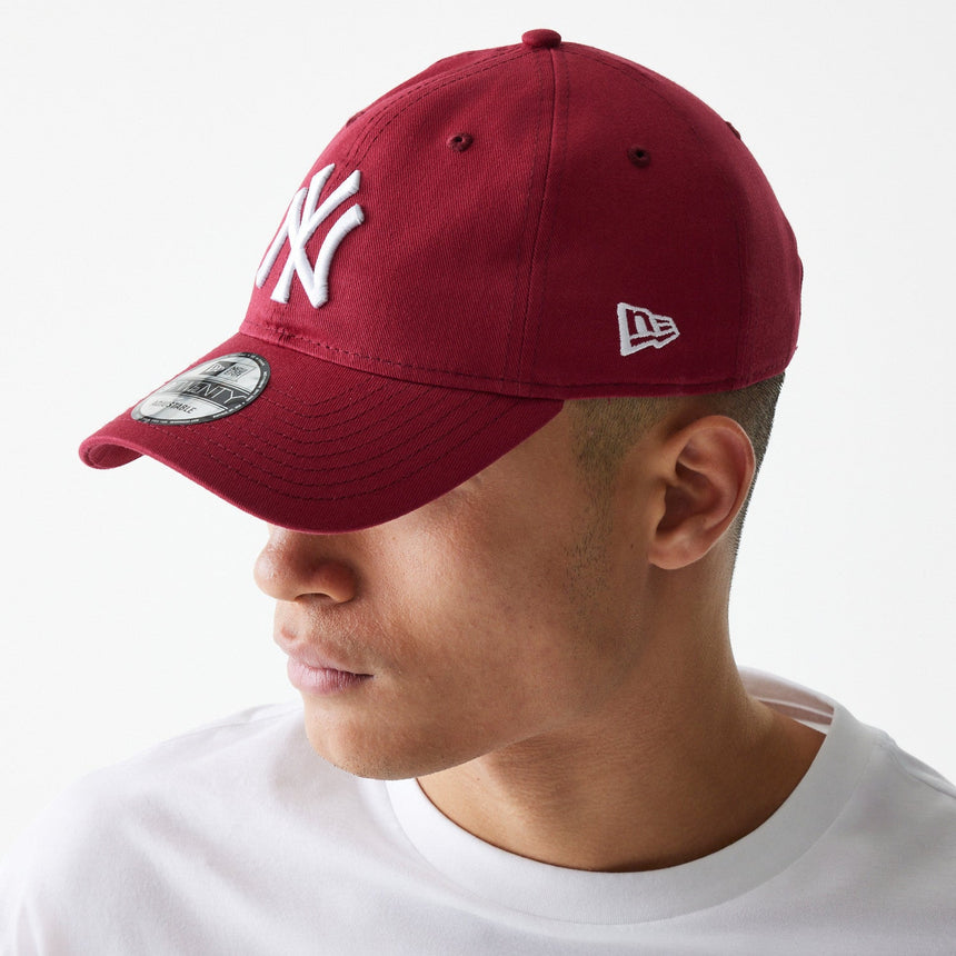 Casquette des New York Yankees, New Era, 9TWENTY, essentiel, bordeaux