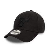 Casquette Chicago Bulls, New Era, 9FORTY, essentiel, noir uni