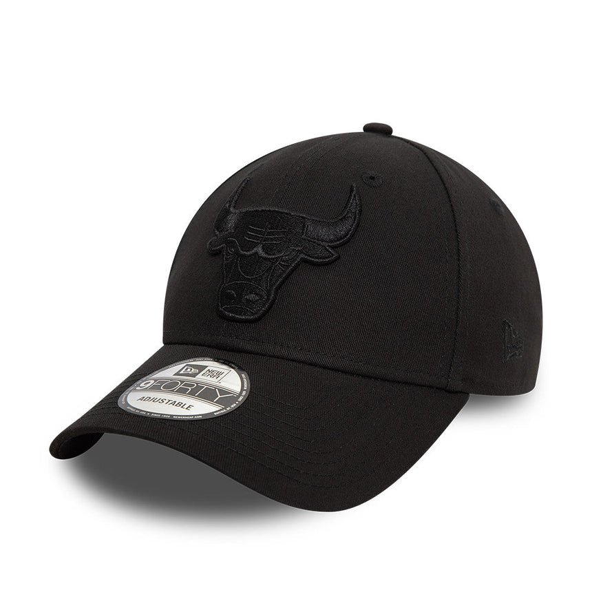 Casquette Chicago Bulls, New Era, 9FORTY, essentiel, noir uni