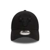 Casquette Chicago Bulls, New Era, 9FORTY, essentiel, noir uni