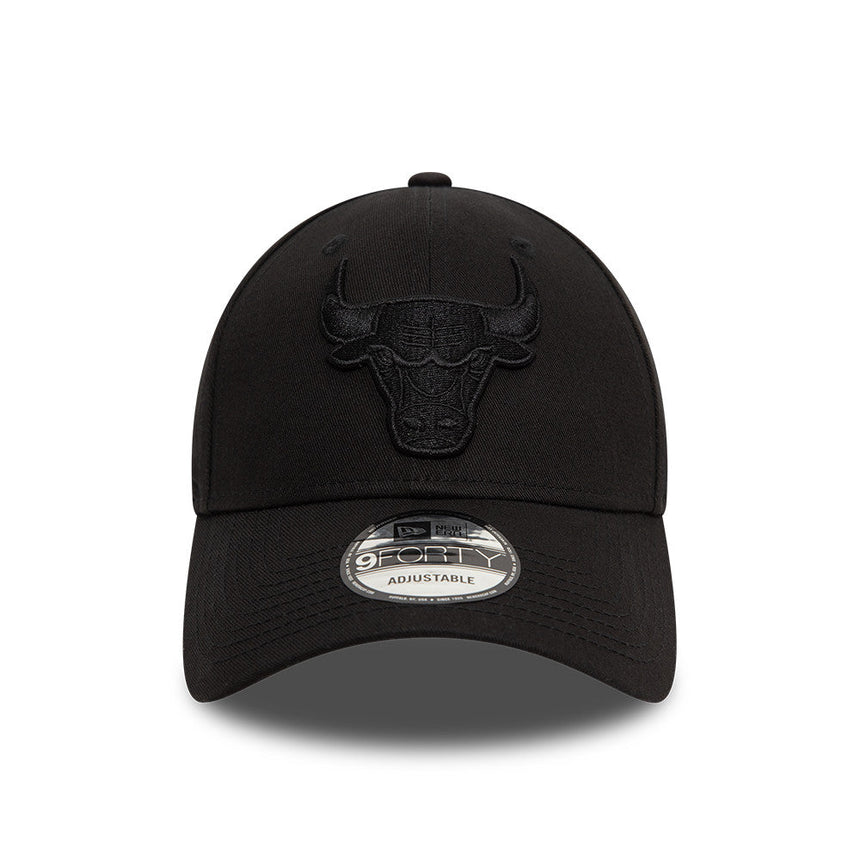 Casquette Chicago Bulls, New Era, 9FORTY, essentiel, noir uni