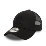 Casquette trucker des Yankees de New York, New Era, 9FORTY, noir intégral