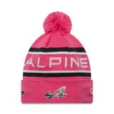 Bonnet alpin, tricot côtelé, New Era, rose