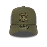 Casquette New York Yankees, New Era, trucker, essentiel, kaki