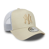 Casquette des Yankees de New York, New Era, trucker, essentielle, beige