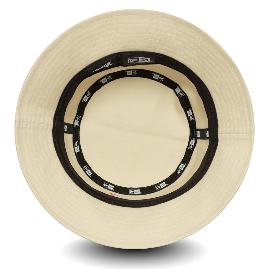 Chapeau seau Alpine, saisonnier, à coupe fuselée, New Era, 9FORTY, crème