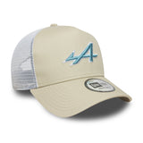 Casquette alpine, trucker, saisonnière, New Era, 9FORTY, crème