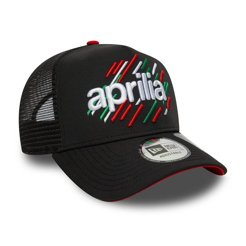 Aprilia, casquette trucker A-Frame, noir