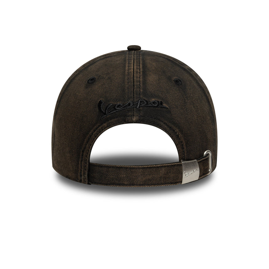 Casquette Vespa, effet vieilli, New Era, 9FORTY, noire