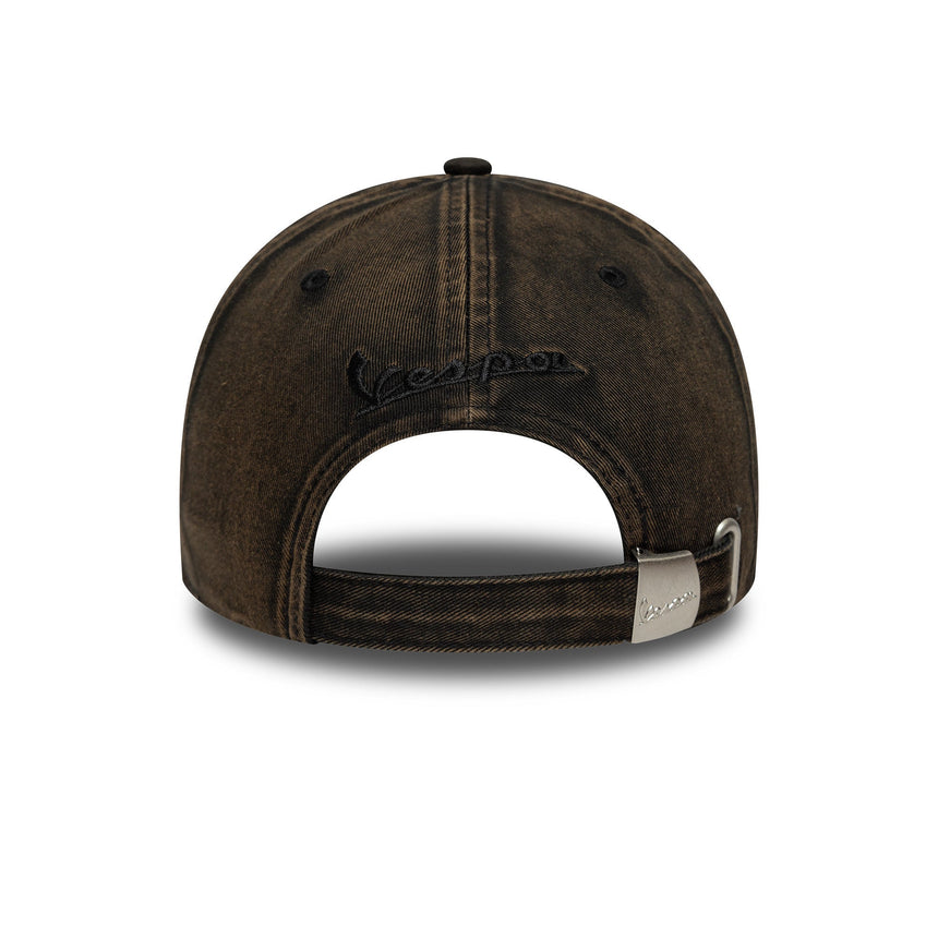 Casquette Vespa, usée, New Era, 9FORTY, marron