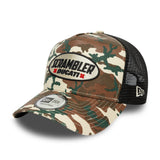 Casquette Ducati, trucker, camouflage Scrambler, New Era, 9FORTY, beige