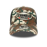 Casquette Ducati, trucker, camouflage Scrambler, New Era, 9FORTY, beige