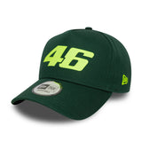 Casquette Valentio Rossi n°46, trucker, VR46, saisonnière, New Era, 9FORTY, verte