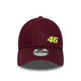 Casquette Valentio Rossi #46, VR46, saisonnière, New Era, 9FORTY, bordeaux