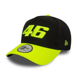 Casquette Valentio Rossi n°46, trucker, VR46, New Era, 9FORTY, noire