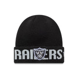 Bonnet des Raiders de Las Vegas, logotype, New Era, noir