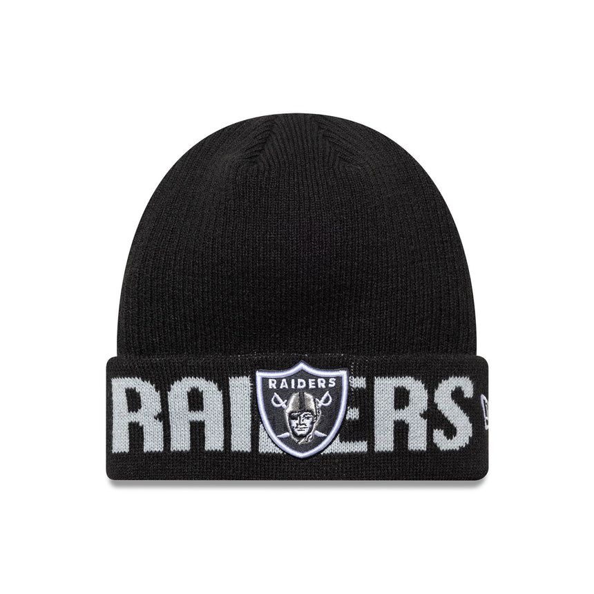Bonnet des Raiders de Las Vegas, logotype, New Era, noir