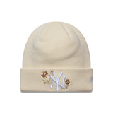 Bonnet New York Yankees, rose à paillettes, pour femme, New Era, crème