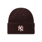 Bonnet des New York Yankees, pour femmes, revers large, New Era, rouge