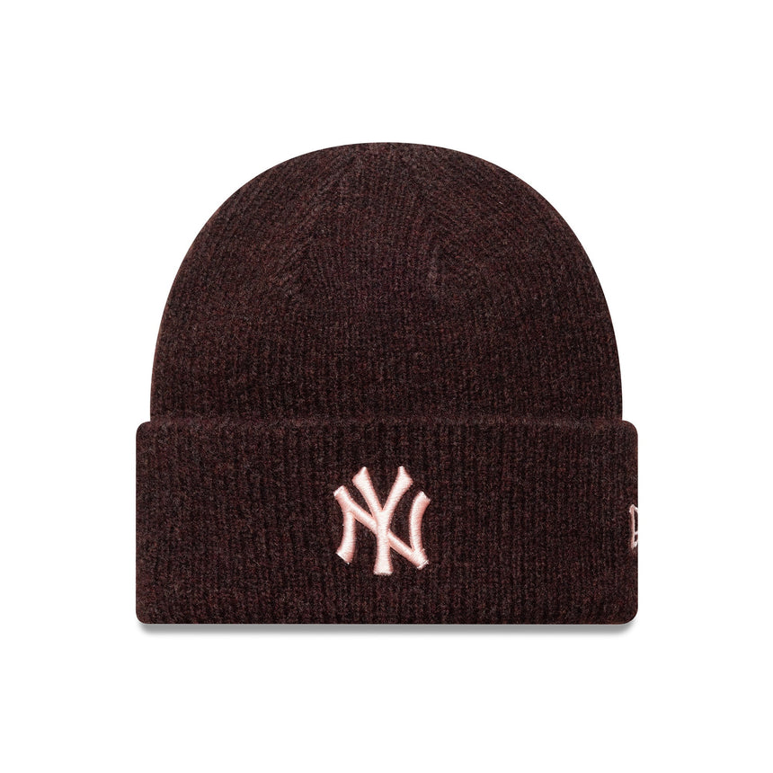 Bonnet des New York Yankees, pour femmes, revers large, New Era, rouge
