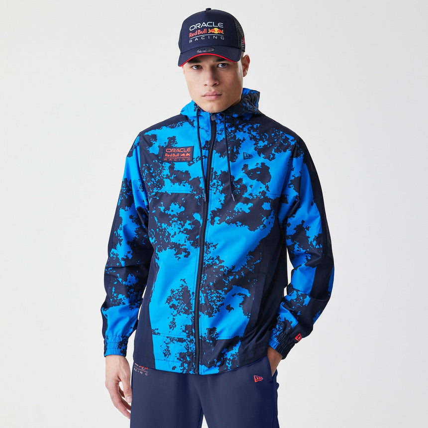Veste Red Bull Racing, Windrunner, New Era, camouflage bleu