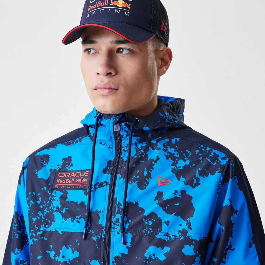 Veste Red Bull Racing, Windrunner, New Era, camouflage bleu