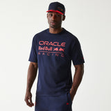 T-shirt Red Bull Racing, oversize, New Era, bleu foncé
