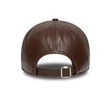 Casquette des New York Yankees, cuir, New Era, 9FORTY, couleur unie, marron