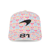 casquette McLaren, équipe, Oscar Piastri, édition spéciale Mexique, New Era, 9SEVENTY, blanche