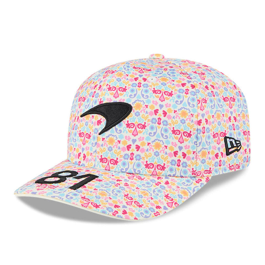 casquette McLaren, équipe, Oscar Piastri, édition spéciale Mexique, New Era, 9SEVENTY, blanche