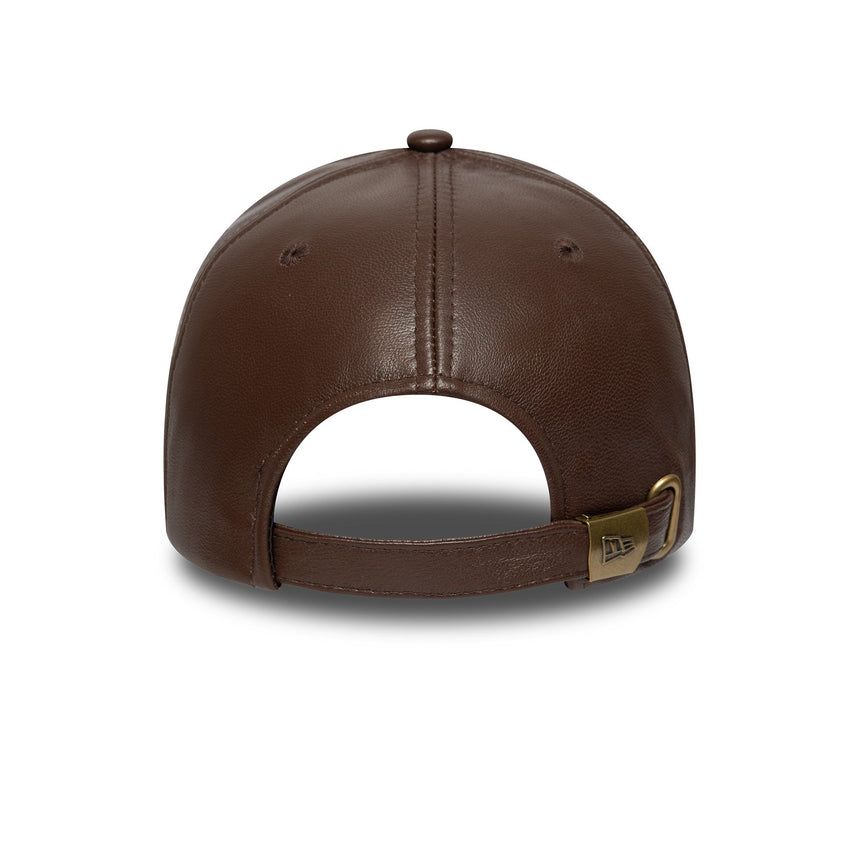 Casquette des Yankees de New York, en cuir, New Era, A-frame, marron