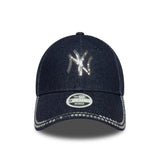Casquette des New York Yankees, à paillettes, New Era, 9FORTY, motif bleu, bleu