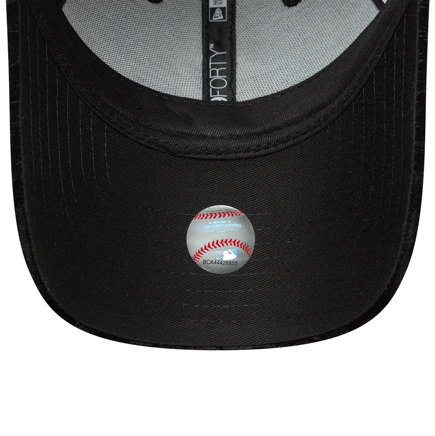 casquette New York Yankees, velours léo, 9FORTY, pour femmes, noir