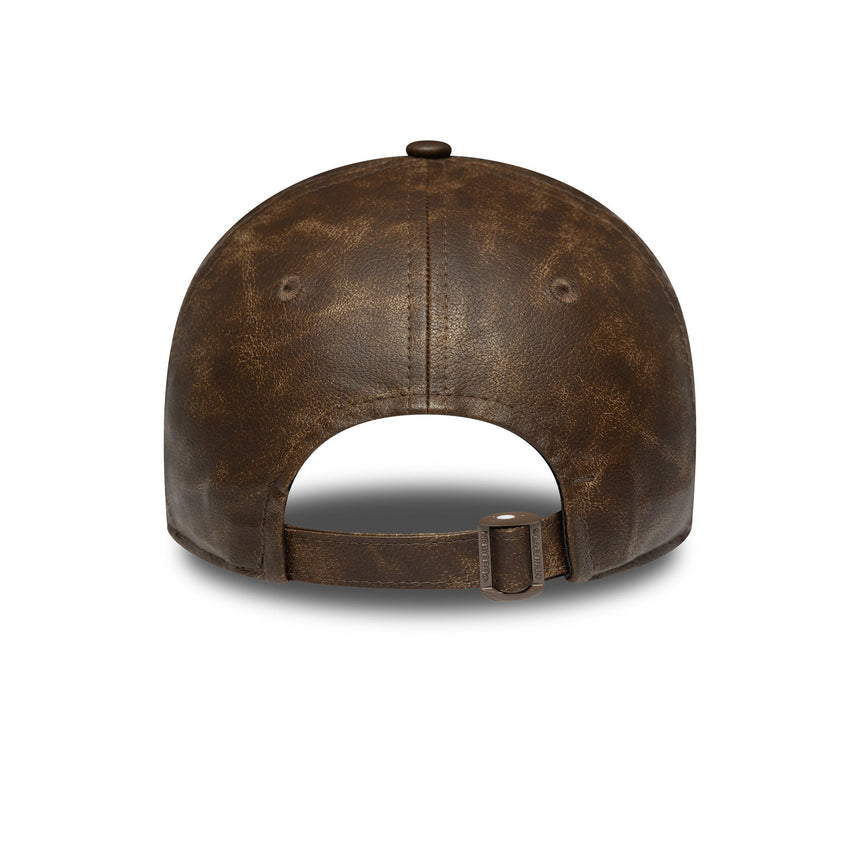 Casquette New York Yankees, cuir PU, New York Yankees, 9TWENTY, marron, marron