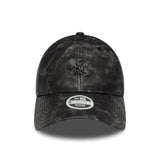 Casquette des Yankees de New York, PU usé, 9TWENTY, uni, noire