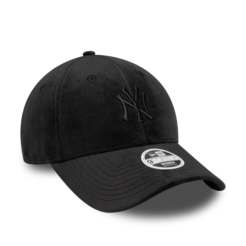 Casquette des Yankees de New York, velours, New Era, 9FORTY, noir
