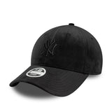 Casquette des Yankees de New York, velours, New Era, 9FORTY, noir