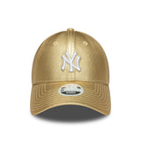Casquette New York Yankees, pin métallique, New Era, 9FORTY, pour femmes, doré