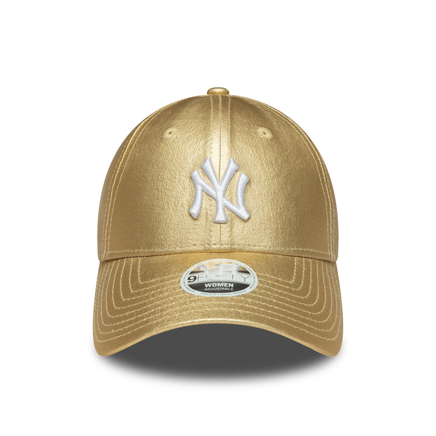 Casquette New York Yankees, pin métallique, New Era, 9FORTY, pour femmes, doré