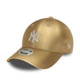 Casquette New York Yankees, pin métallique, New Era, 9FORTY, pour femmes, doré